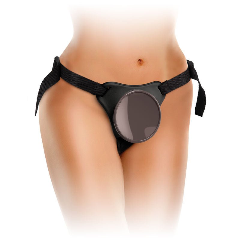 King cock - elite ultimate vibrating silicone strap-on kit - Product front view  | Flirtybay.com.au